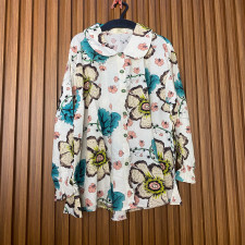 (SIAP KIRIM) TUNIC FLOWER WHITE