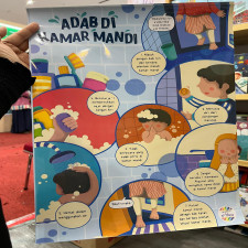 (SIAP KIRIM) POSTER EL-HANA  ADAB DI KAMAR MANDI