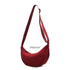 (SIAP KIRIM) HALFMOON BAG - MAROON