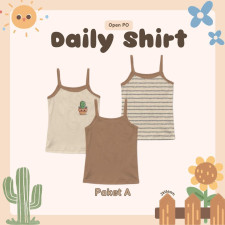 (SIAP KIRIM) DAILY SHIRT PREMIUM QUALITY SIZE 6T - PAKET A 