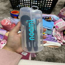 (SIAP KIRIM) FLEXIBLE SPOON SPORK PP+SILICONE BLACK 