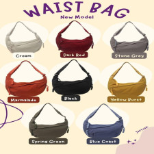 (SIAP KIRIM) WAISTBAG NEW MODEL - BLACK