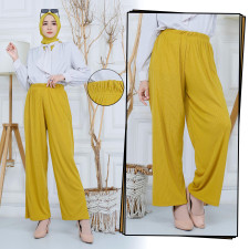 (SIAP KIRIM) KULOT KNIT - YELLOW