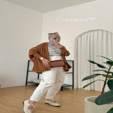 (SIAP KIRIM) OUTER KNIT BKK CARAMEL