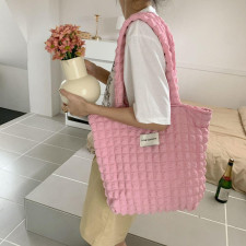 (SIAP KIRIM) PUFFY BAG SIZE LARGE - PINK