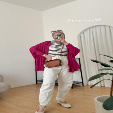 (SIAP KIRIM) OUTER KNIT BKK FUSCHIA