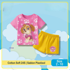 (SIAP KIRIM) KIDS SHORT PANTS & TEE PAW PATROL 2T