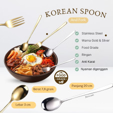 (SIAP KIRIM) SENDOK KOREA PER LUSIN SENDOK SILVER