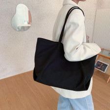 (SIAP KIRIM) TOTEBAG PASTEL MODEL LAMA - BLACK