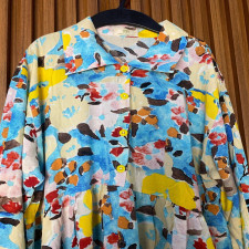 (SIAP KIRIM) SALE KEMEJA FLOWE BLUE