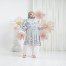 (SIAP KIRIM) AMMARA EID SERIES-TUNIC 2025 ALL SIZE - PISTACHIO