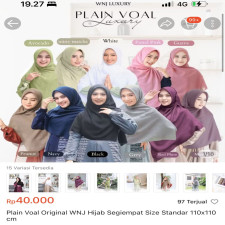 (SIAP KIRIM) Voal 10.000 by WNJ size 110x 110 - GREY